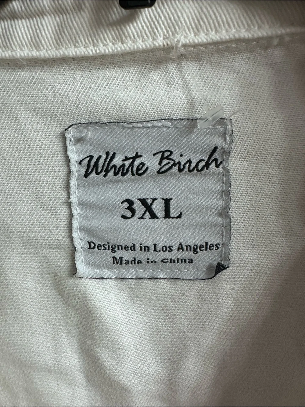 White Birch Distressed Oversized Jacket - 3XL